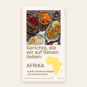 Titelseite des Handouts Gerichte, die wir auf Reisen lieben: Afrika