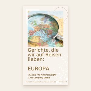 Titelseite des Handouts Gerichte, die wir auf Reisen lieben: Europa